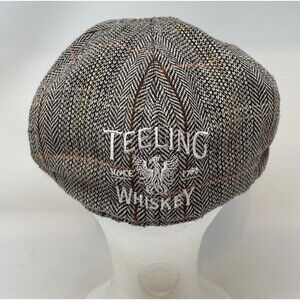 Teeling Whiskey Newsboy Cap Grey Brown Tweed